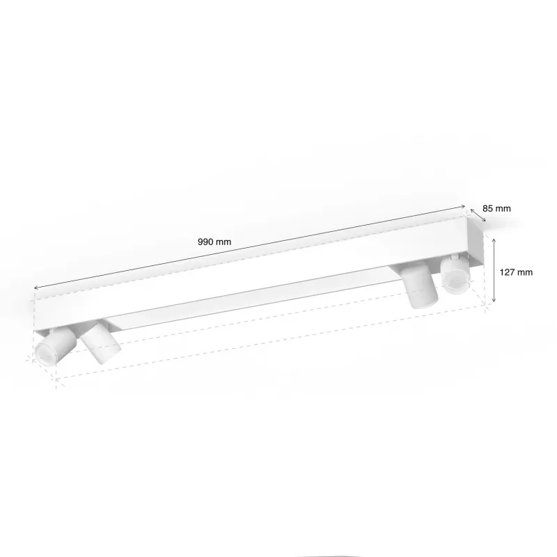 Philips Hue White & Color Ambiance Centris Spot, 4 lichtpunten, 4200 lm, wit