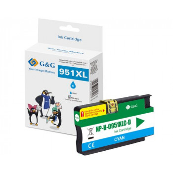 G&G inktcartridge compatibel met HP 951XL / CN046AE, cyaan (13969)