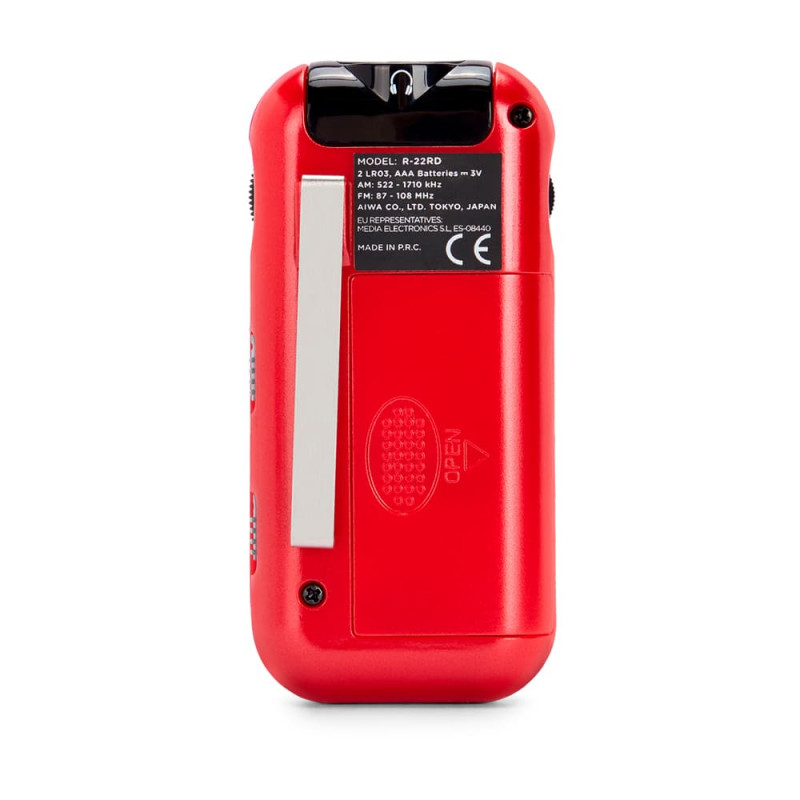 AIWA R-22RD zakradio met hoofdtelefoon, rood
