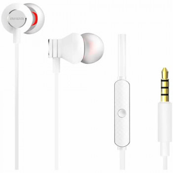 AIWA ESTM-50WT in-ear stereo-oordopjes met microfoon, wit