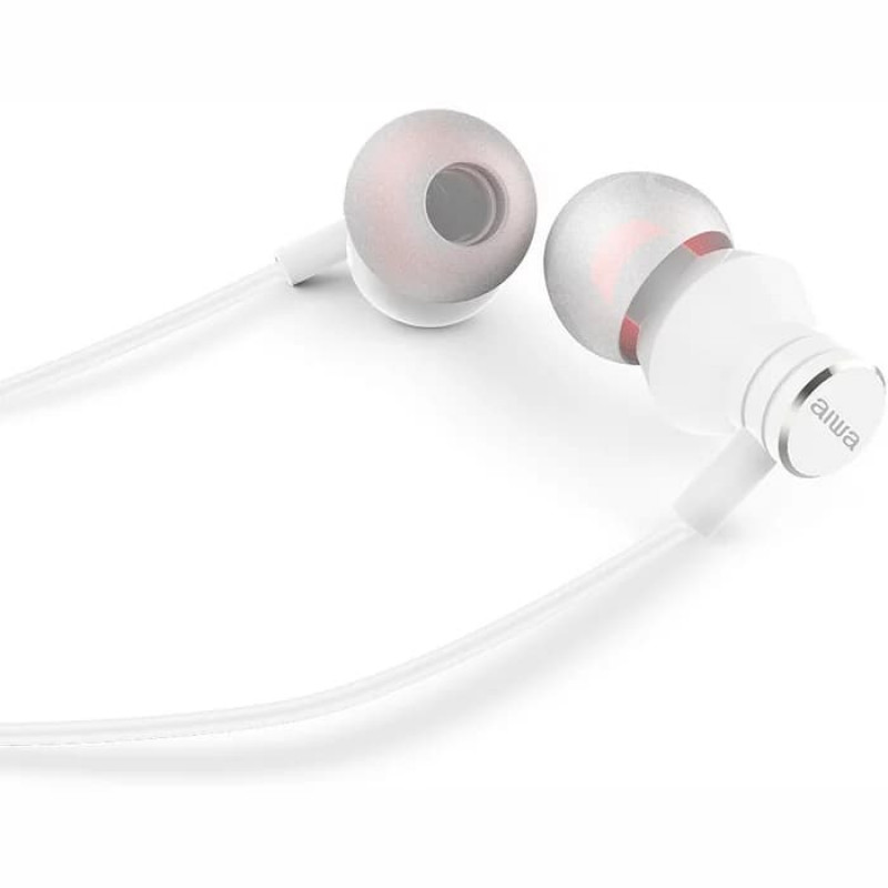AIWA ESTM-50WT in-ear stereo-oordopjes met microfoon, wit
