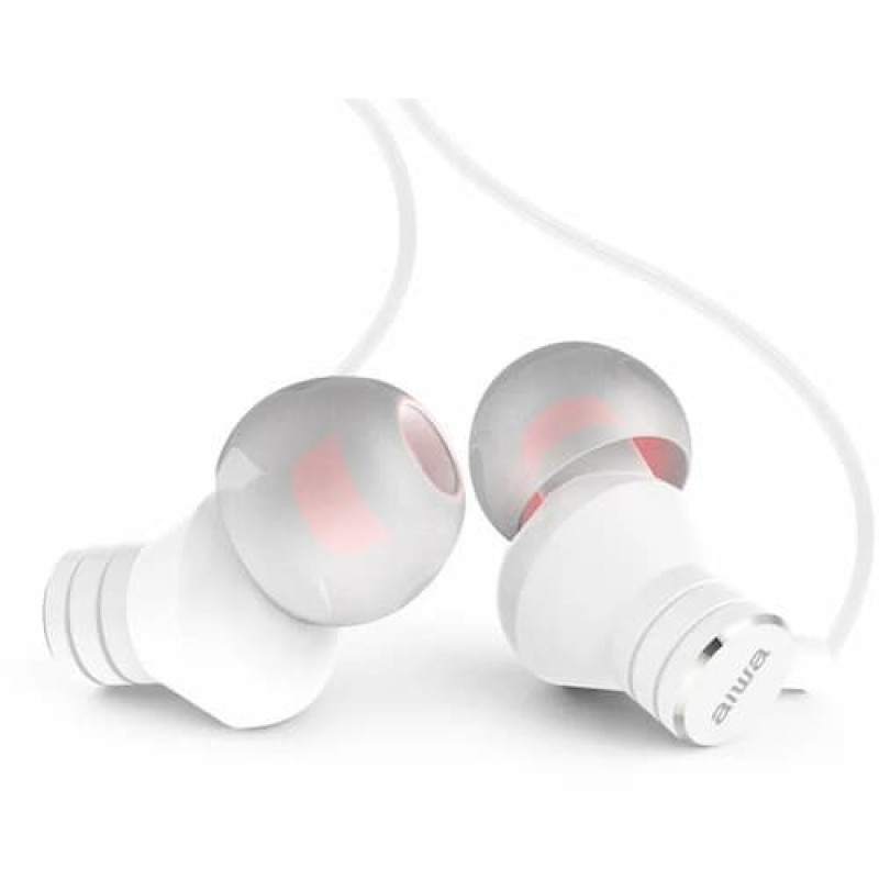 AIWA ESTM-50WT in-ear stereo-oordopjes met microfoon, wit
