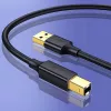 Ugreen US135 USB 2.0 A-B printerkabel, verguld, 1 m, zwart