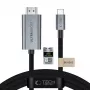 Tech-Protect Ultraboost USB-C naar HDMI 2.1 kabel, 8K 60 Hz, 300 cm, grijs (Iron Grey)