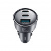 Joyroom JR-CCN19 autolader, 65 W, 2x USB-C + USB-A, donkergrijs