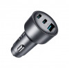 Joyroom JR-CCN19 autolader, 65 W, 2x USB-C + USB-A, donkergrijs