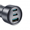 Joyroom JR-CCN19 autolader, 65 W, 2x USB-C + USB-A, donkergrijs