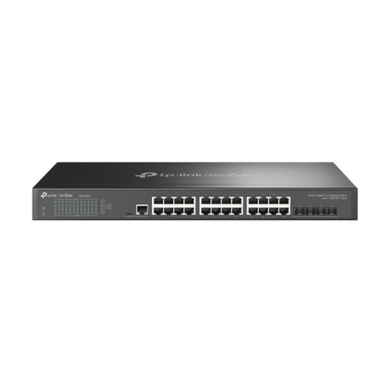 TP-Link SG3428X 24-poorts 10/100/1000 Mbps beheerde L2+-switch, 4 SFP+-poorten, rackmontage