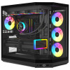 HYTE Y50 Pitch Black computerbehuizing, gehard glas x 3