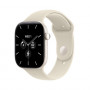 Apple Watch Series 12 GPS + Cellular 42 mm, keramische behuizing in parelwit, sportband in zand, M/L