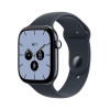 Apple Watch Series 12 GPS + Cellular 46 mm, keramische behuizing in nachtblauw, sportband in marineblauw, S/M