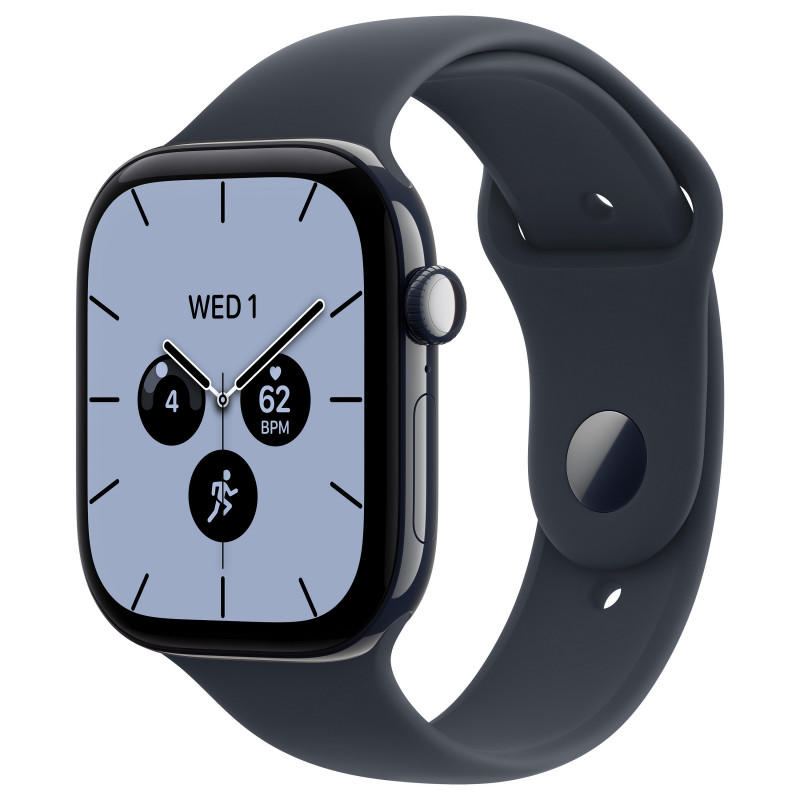 Apple Watch Series 12 GPS + Cellular 46 mm, keramische behuizing in nachtblauw, sportband in marineblauw, M/L