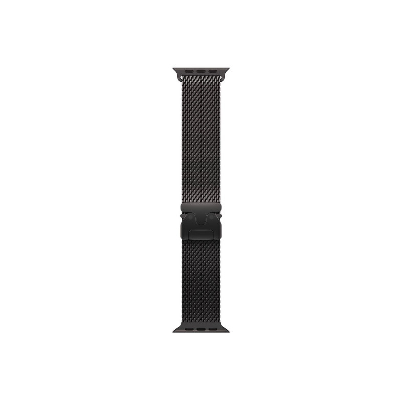Apple MK0G4ZM/A Apple Watch titanium Milanese bandje, 49 mm, zwart titanium, Medium