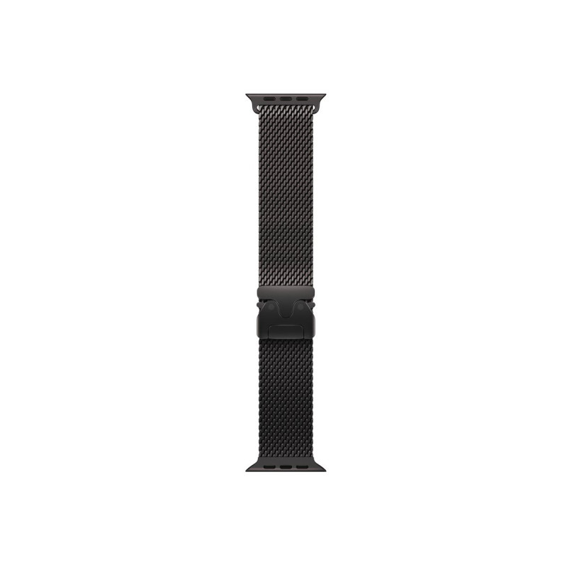 Apple MK0Q4ZM/A Apple Watch titanium Milanese bandje, 49 mm, zwart titanium, Large