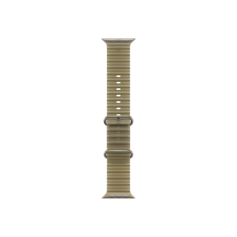 Apple MK7M4ZM/A Apple Watch Ocean-bandje, 49 mm, doorschijnend zeewiergroen, naturel titanium afwerking