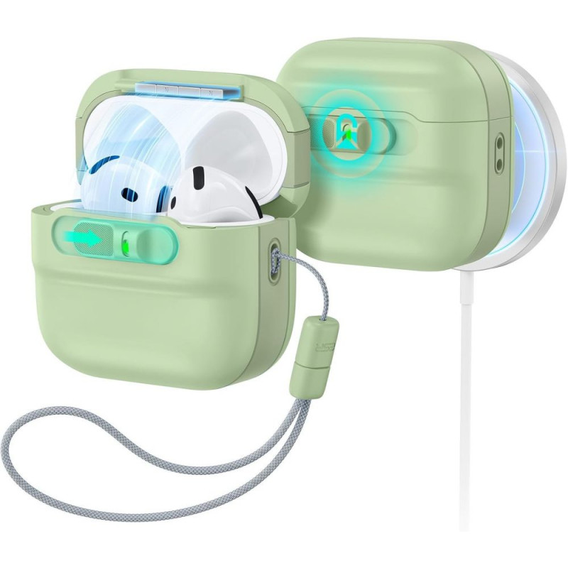 ESR Pulse HaloLock MagSafe hoesje voor Apple AirPods 4 / 5, lichtgroen