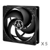 Arctic P12 ACFAN00135A behuizingsventilatoren, 120 mm, 3-pins, zwart (5 st.)