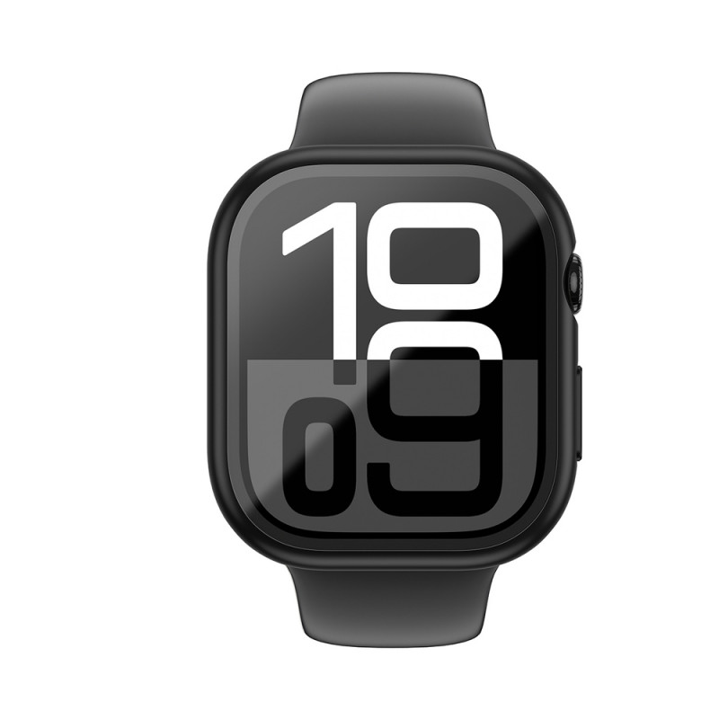 AmazingThing Radix Glass beschermhoes voor Apple Watch 42 mm, gehard glas, zwart