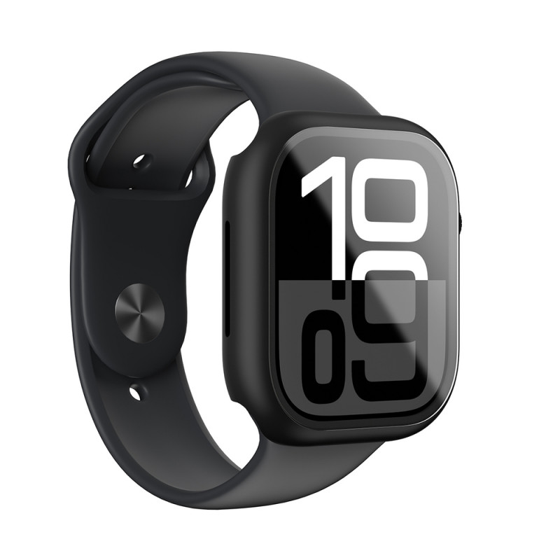 AmazingThing Radix Glass beschermhoes voor Apple Watch 42 mm, gehard glas, zwart
