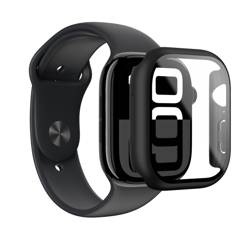 AmazingThing Radix Glass beschermhoes voor Apple Watch 42 mm, gehard glas, zwart