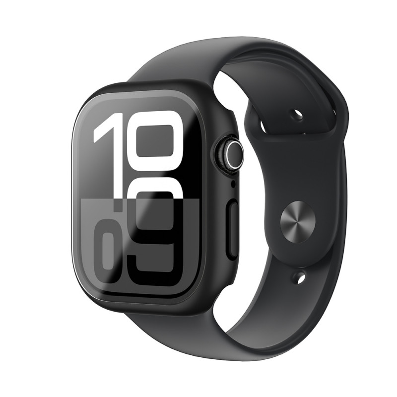AmazingThing Radix Glass beschermhoes voor Apple Watch 42 mm, gehard glas, zwart