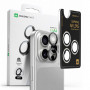 AmazingThing AR Aluminum 3 Lens Glass cameralensbeschermer met frame voor iPhone 16 Pro / 16 Pro Max, zwart