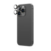 AmazingThing AR Aluminum 3 Lens Glass cameralensbeschermer met frame voor iPhone 16 Pro / 16 Pro Max, zwart