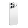 AmazingThing AR Aluminum 3 Lens Glass cameralensbeschermer met frame voor iPhone 16 Pro / 16 Pro Max, zilver