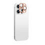 AmazingThing Aviation-Grade Alloy cameralensbeschermer van gehard glas voor iPhone 16 Pro / 16 Pro Max, roségoud