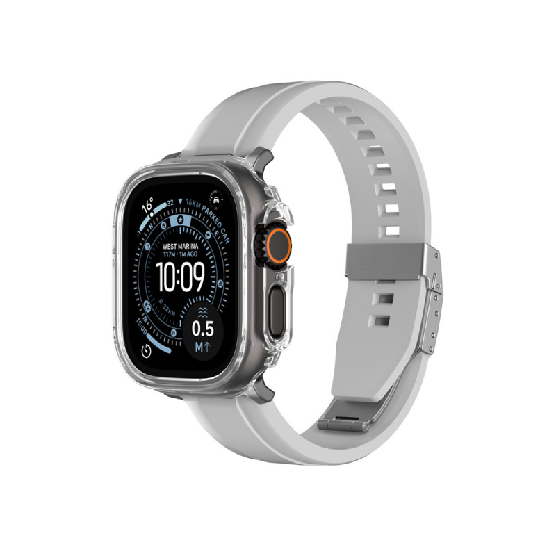 AmazingThing Minimal beschermhoes voor Apple Watch Ultra 3 / Ultra 4 49 mm, transparant