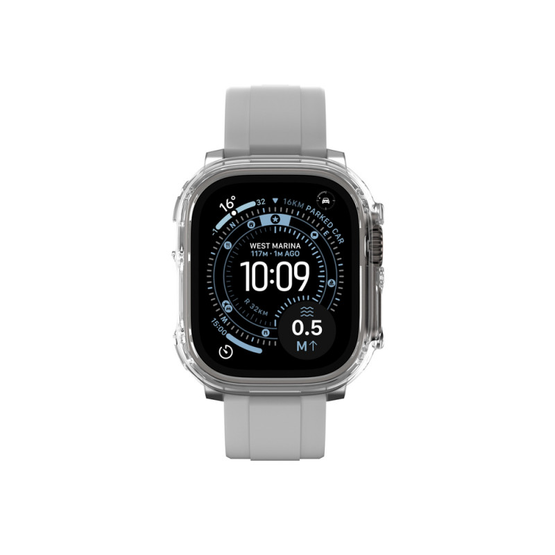 AmazingThing Minimal beschermhoes voor Apple Watch Ultra 3 / Ultra 4 49 mm, transparant
