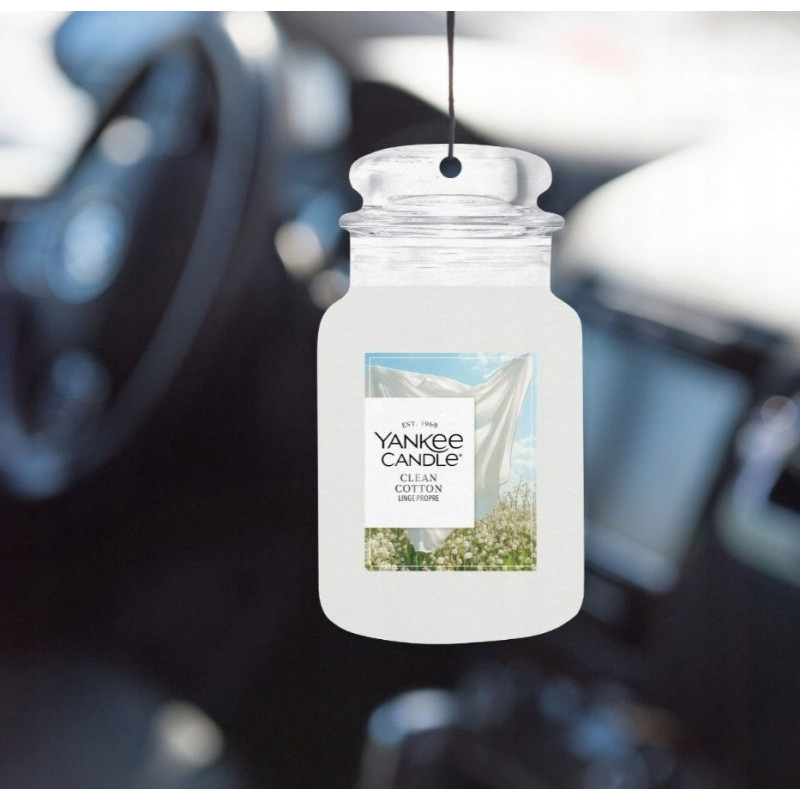 Yankee Candle Clean Cotton hangende auto-luchtverfrisser, bonusverpakking