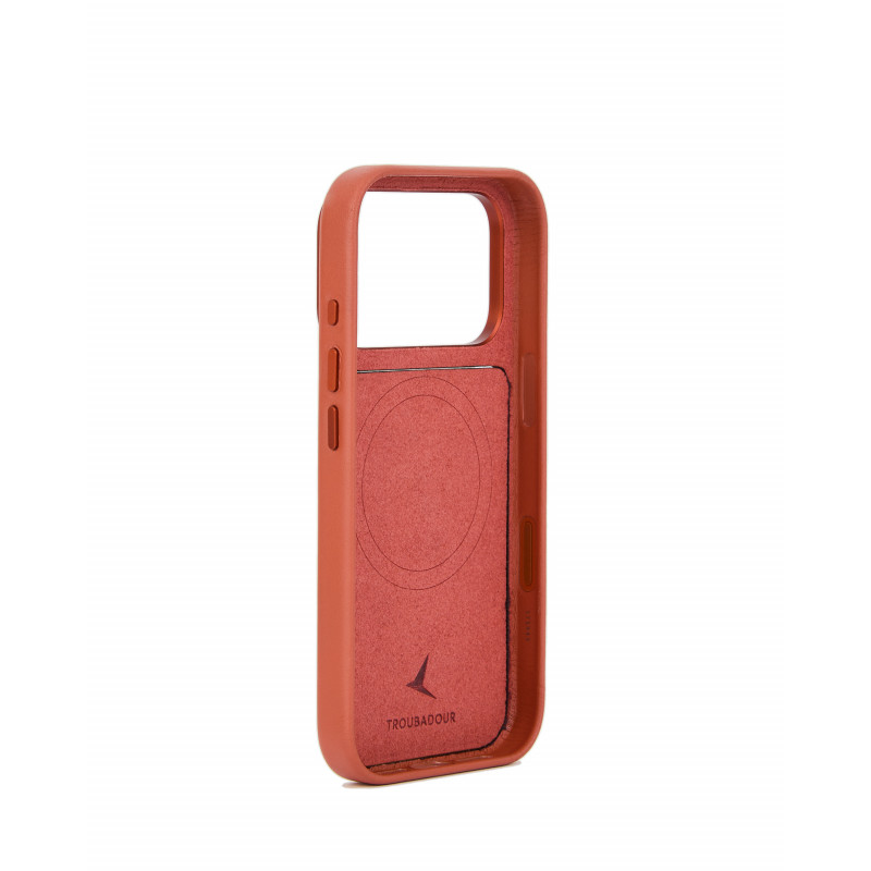 Mujjo Troubadour modulair leren hoesje voor Apple iPhone 18 Pro / 17 Pro, MagSafe, terracotta