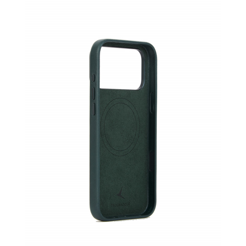 Mujjo Troubadour leren hoesje voor Apple iPhone 18 Pro Max / 17 Pro Max, MagSafe, obsidiaangroen