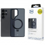 3MK Smoke Case Mag&Stand smartphonehoesje voor Samsung Galaxy S25 Ultra, zwart