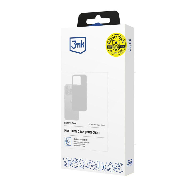 3MK Silicone Case siliconen hoesje voor Samsung Galaxy S25+, zwart