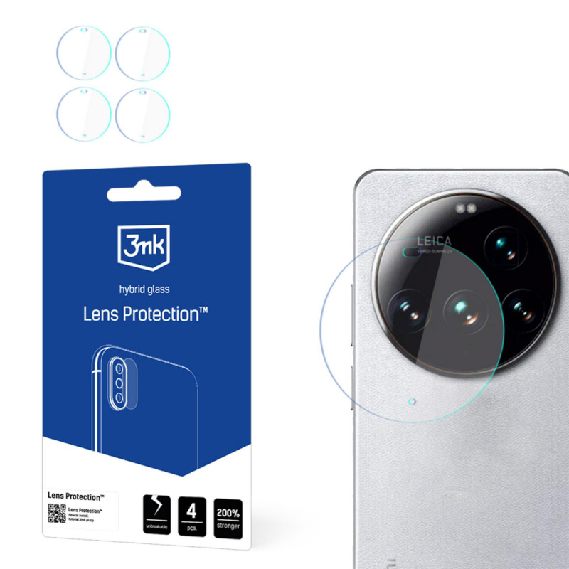 3MK Lens Protection hybride glazen cameralensbeschermer voor Xiaomi 15 Ultra (4 stuks)