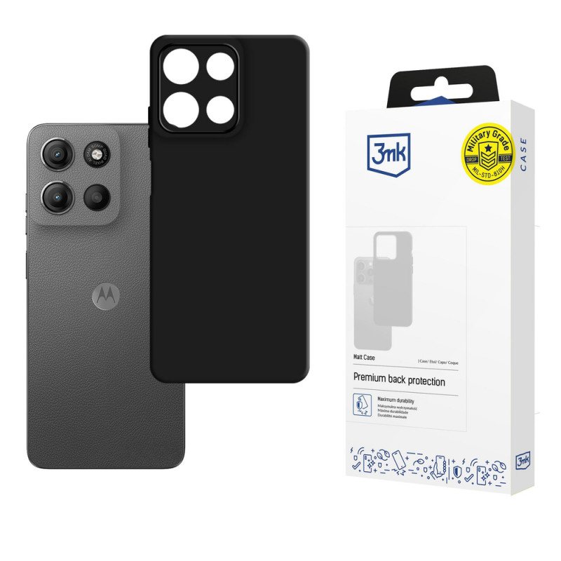 3MK Matt Case hoesje voor Motorola Moto G15 / G15 Power, zwart