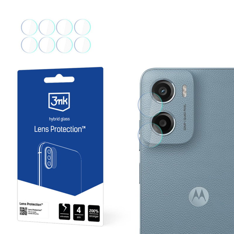 3MK Lens Protection cameralensbeschermer voor Motorola Moto E15 (4 stuks)
