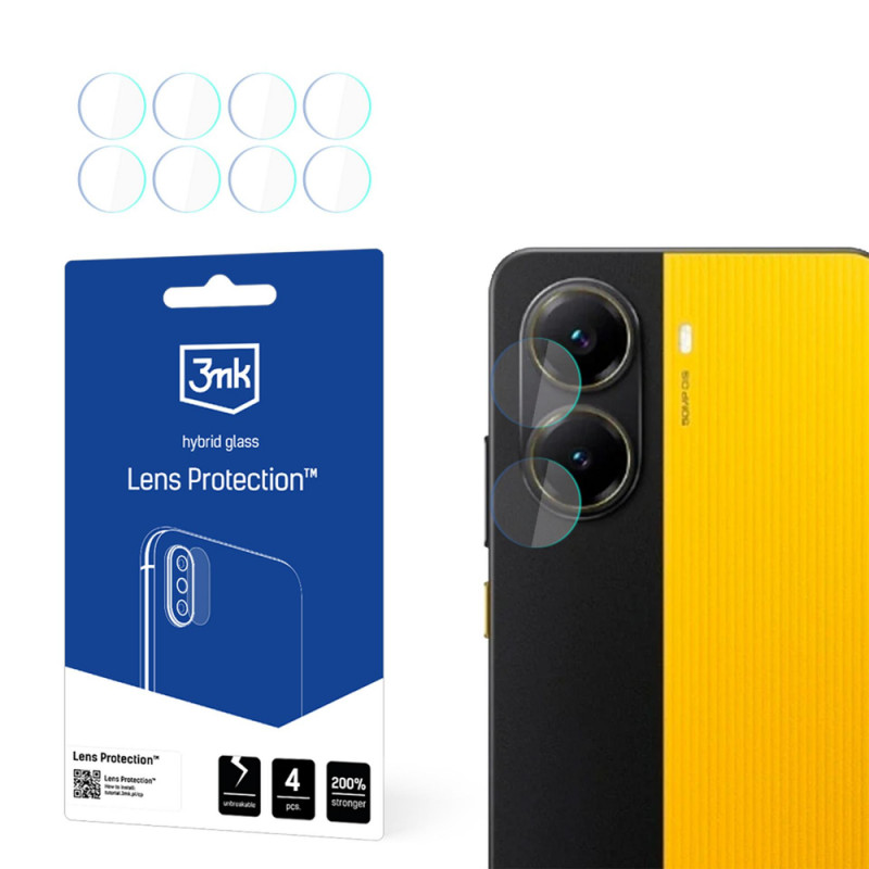3MK Lens Protection hybride glas cameralensbeschermer voor POCO X7 Pro (4 stuks)