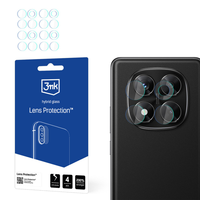 3MK Lens Protection hybride glas voor cameralens van Xiaomi Redmi Note 14 Pro 4G (4 st.)