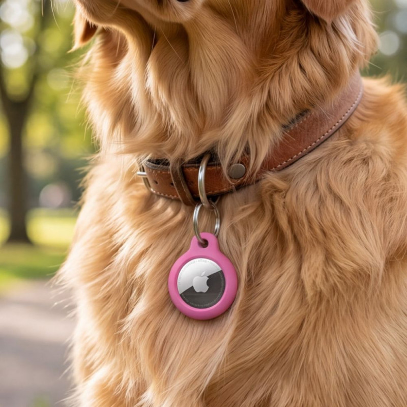 Tech-Protect Rough beschermende sleutelhanger voor Apple AirTag 1 / 2, roze
