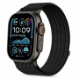 Tech-Protect Nylon Sport bandje voor Apple Watch 44/45/46/49 mm, zwart