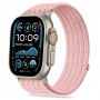 Tech-Protect Nylon Sport bandje voor Apple Watch 44/45/46/49 mm, lichtroze