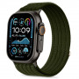Tech-Protect Nylon Sport bandje voor Apple Watch 44/45/46/49 mm, donkergroen