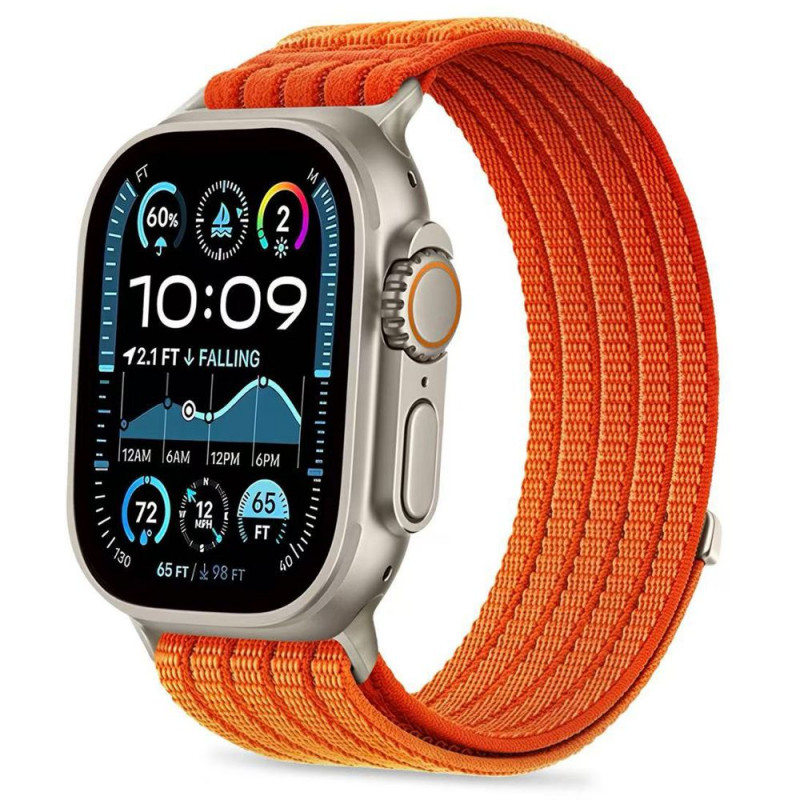 Tech-Protect Nylon Sport bandje voor Apple Watch 44/45/46/49 mm, oranje