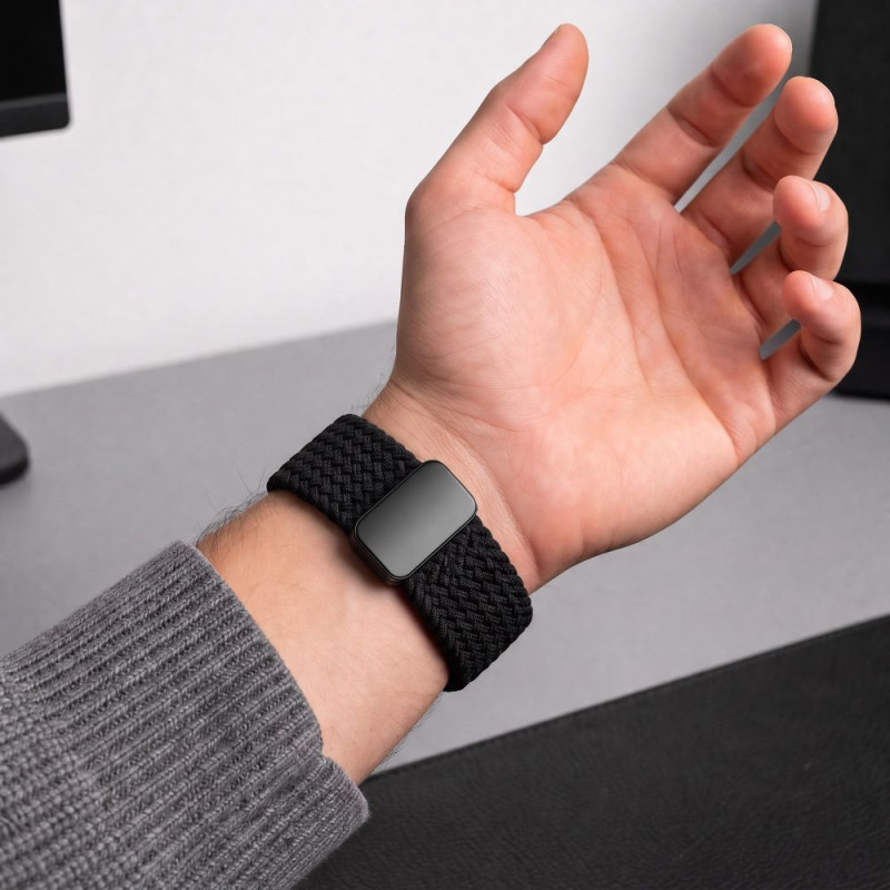 Tech-Protect NylonMag bandje voor Samsung Galaxy Watch 8 / 9 / Classic 40 / 44 / 46 mm, zwart