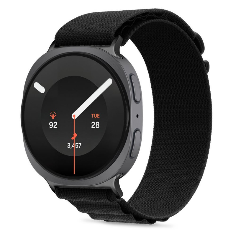 Tech-Protect Nylon Pro bandje voor Samsung Galaxy Watch 8 / 9 / Classic 40 / 44 / 46 mm, zwart