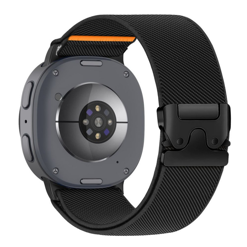 Tech-Protect Nylon Clasp horlogebandje voor Samsung Galaxy Watch 8 / 9 / Classic 40 / 44 / 46 mm, zwart