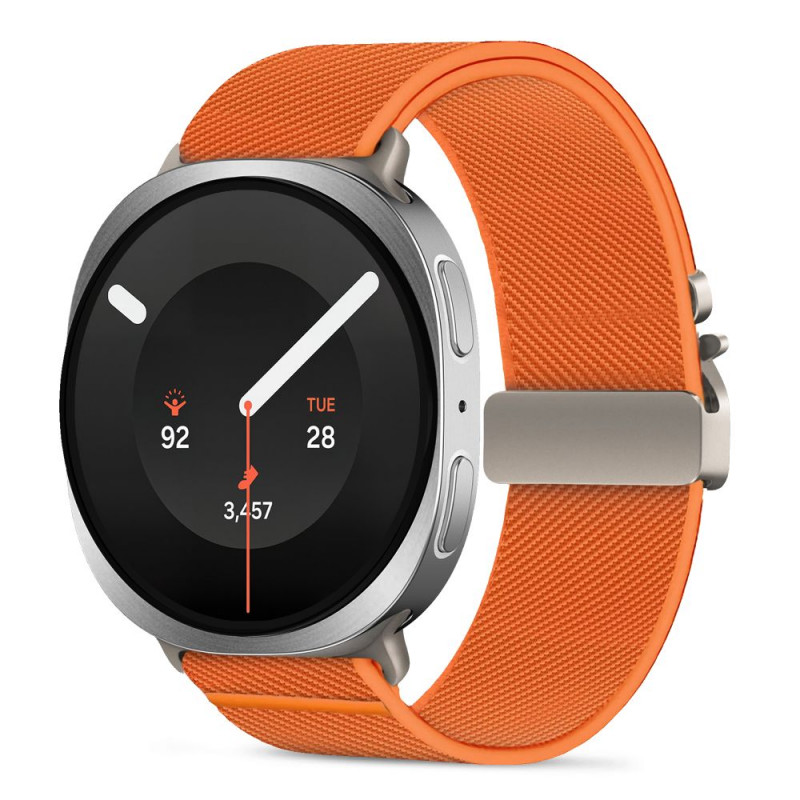 Tech-Protect Nylon Clasp horlogebandje voor Samsung Galaxy Watch 8 / 9 / Classic 40 / 44 / 46 mm, oranje